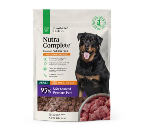 Ultimate Pet Nutrition Nutra Complete™ 100% Freeze-Dried Raw Pork Dog Food