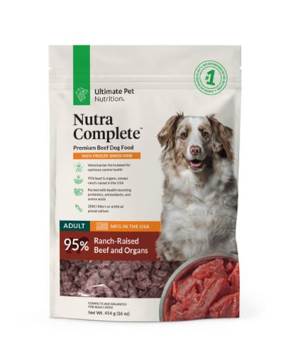 Ultimate Pet Nutrition Nutra Complete™ Premium Beef 100% Freeze-Dried Raw Dog Food (5 oz)