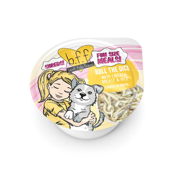 Weruva BFF Fun Size Meals  Roll The Dice with Chicken Breast & Rice Dog Wet  Food