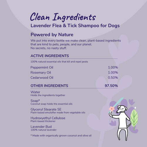 Kin + Kind Flea+Tick Lavender Shampoo (Dog) (12 oz)