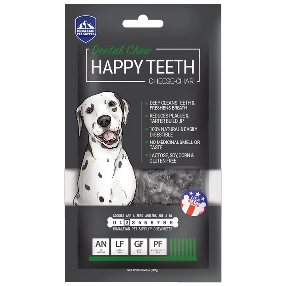 Himalayan Pet Supply Happy Teeth Cheese-Char Dental Chew (4 oz)