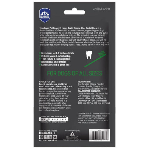 Himalayan Pet Supply Happy Teeth Cheese-Char Dental Chew (4 oz)