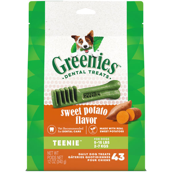 Greenies Sweet Potato Flavored Teenie Dental Treats (12 oz - 43 Count)