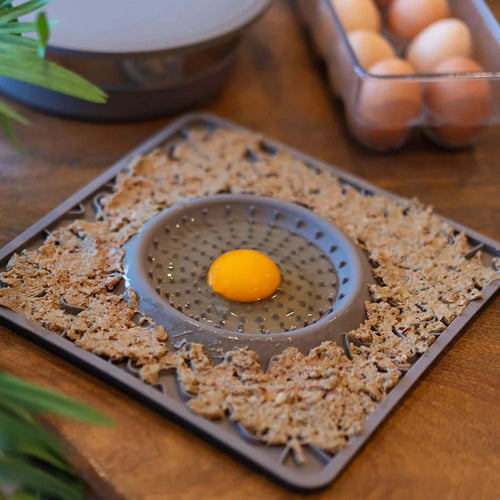 Messy Mutts Framed Spill Resistant Silicone Dog Lick Bowl Mat, Enrichment Dog Feeder