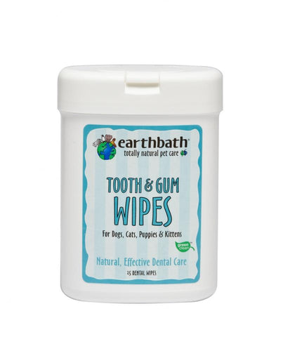 Earthbath Tooth and Gum Wipes for Dogs and Cats