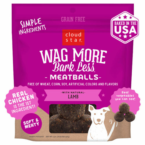 Cloud Star Wag More Bark Less Meatballs: Lamb Dog Treats (14-oz)