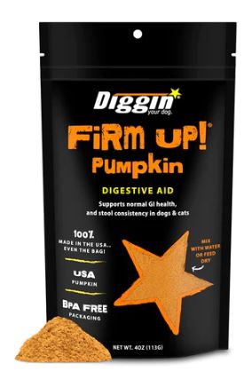 Diggin Your Dog Firm Up! Pumpkin Apple Pectin Fiber Supplement (8 oz)