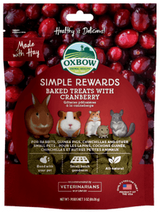 Oxbow Simple Rewards Baked Treats with Cranberry