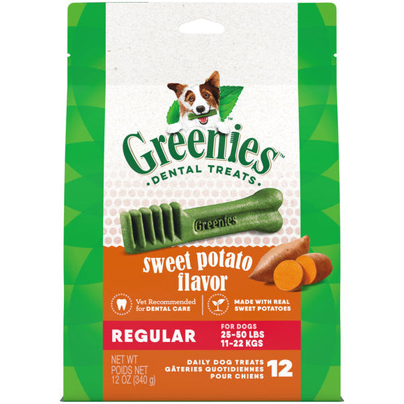 Greenies Sweet Potato Flavored Regular Dental Treats