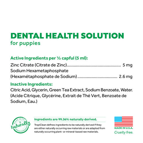 TropiClean Fresh Breath Dental Health Solution for Puppies (16-oz)